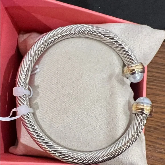 House of Harlow 1960 | Two-Tone Rope Bracelet w/Faux Pearl Accents - Picture 7 of 10